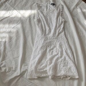 City Studio Ivory Floral Lace Mini Dress